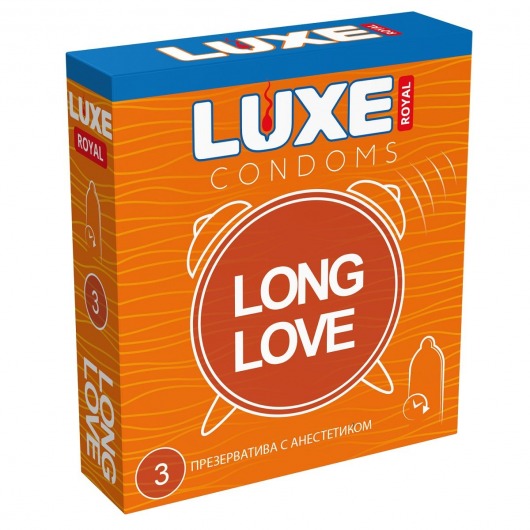 Презервативы с продлевающим эффектом LUXE Royal Long Love - 3 шт. - Luxe - купить с доставкой в Кирове