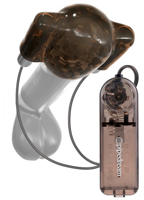 Дымчатый вибростимулятор головки пениса Dual Vibrating Head Teaser - Pipedream - в Кирове купить с доставкой