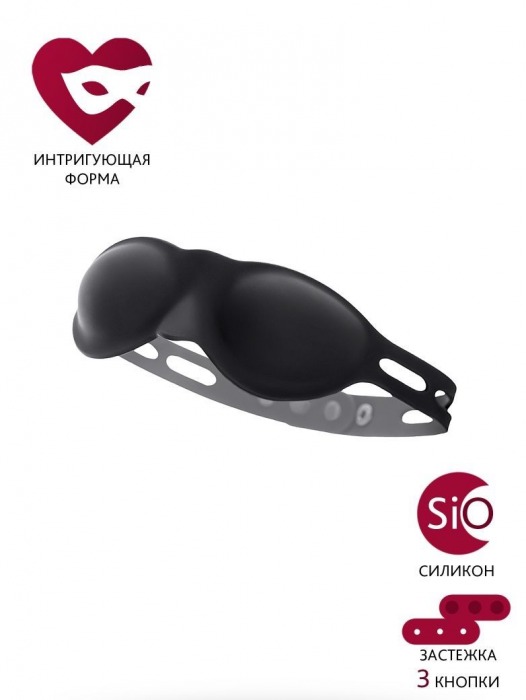 Черная плотная силиконовая маска - ToyFa - купить с доставкой в Кирове