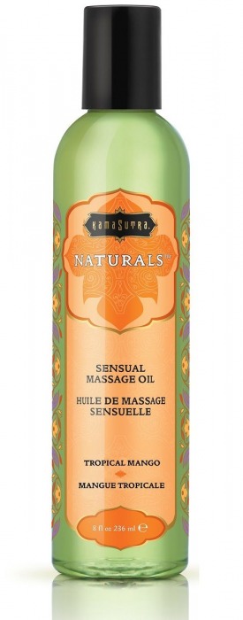 Массажное масло Naturals Tropical Mango с ароматом манго - 236 мл. - Kama Sutra - купить с доставкой в Кирове