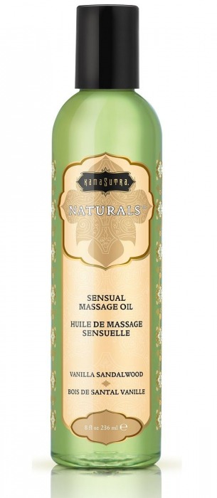 Массажное масло Naturals Vanilla Sandalwood с ароматом ванили и сандала - 236 мл. - Kama Sutra - купить с доставкой в Кирове