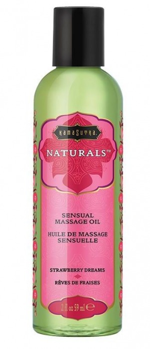 Массажное масло Naturals Strawberry Dreams с ароматом клубники - 59 мл. - Kama Sutra - купить с доставкой в Кирове