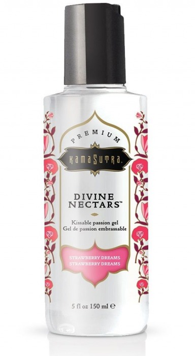 Гель-лубрикант на водной основе Divine Nectars Strawberry Dream с ароматом клубники - 150 мл. - Kama Sutra - купить с доставкой в Кирове