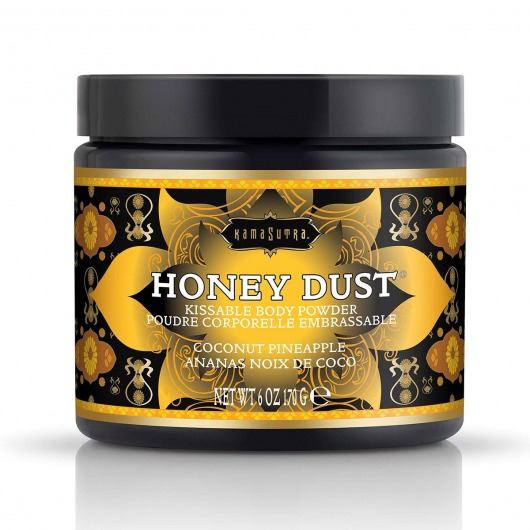 Пудра для тела Honey Dust Body Powder с ароматом кокоса и ананаса - 170 гр. - Kama Sutra - купить с доставкой в Кирове