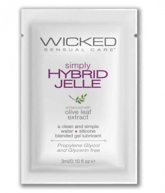 Гель-лубрикант на водно-силиконовой основе Simply Hybrid Jelle - 3 мл. - Wicked - купить с доставкой в Кирове