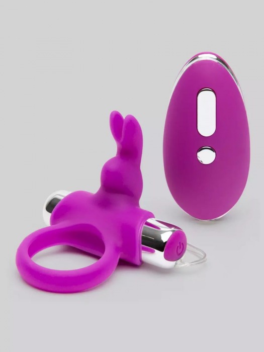 Лиловое виброкольцо с пультом ДУ Remote Control Cock Ring - Happy Rabbit - в Кирове купить с доставкой