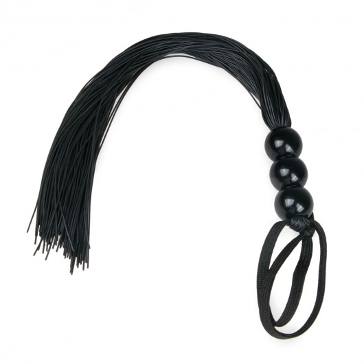 Черная силиконовая плеть Silicone Whip - 32 см. - Easy toys - купить с доставкой в Кирове