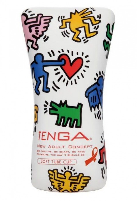 Мастурбатор-туба Keith Haring Soft Tube CUP - Tenga - в Кирове купить с доставкой
