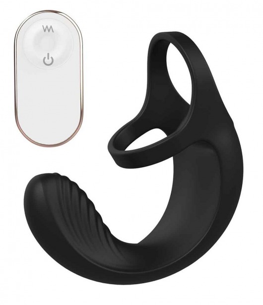 Черный анальный стимулятор с эрекционными кольцами Remote Couple Teaser - Dream Toys - в Кирове купить с доставкой