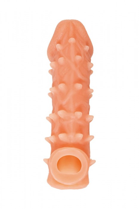 Телесная закрытая насадка с пупырышками Cock Sleeve Size M - 15,6 см. - KOKOS - в Кирове купить с доставкой