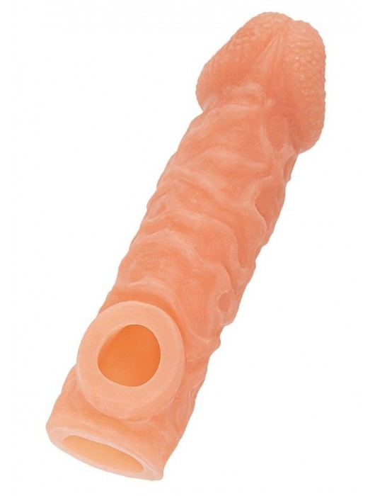 Телесная закрытая насадка с шершавой головкой Cock Sleeve Size S - 13,8 см. - KOKOS - в Кирове купить с доставкой