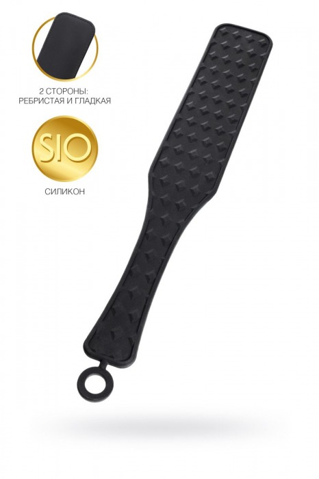Черная силиконовая шлепалка  - 37,5 см. - ToyFa - купить с доставкой в Кирове