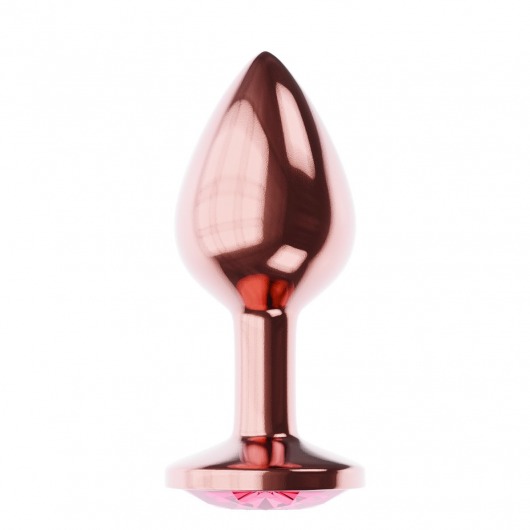 Пробка цвета розового золота с малиновым кристаллом Diamond Ruby Shine L - 8,3 см. - Lola Games - купить с доставкой в Кирове