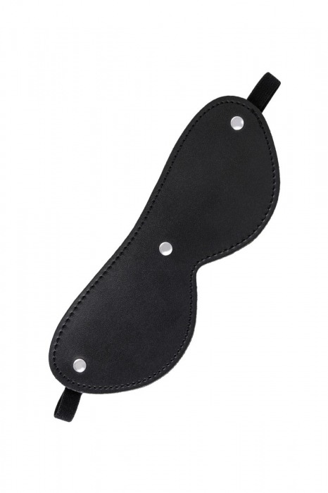 Черная кожаная маска Anonymo с мягким подкладом - ToyFa - купить с доставкой в Кирове