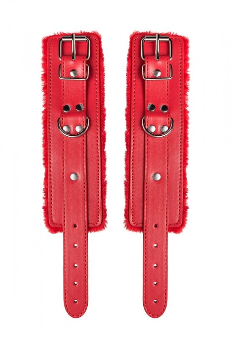 Красные наручники Anonymo из искусственной кожи - ToyFa - купить с доставкой в Кирове