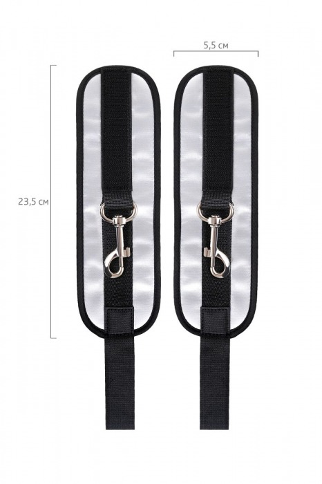 Серебристо-черные наручники Anonymo - ToyFa - купить с доставкой в Кирове