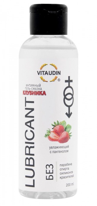 Интимный гель-смазка на водной основе VITA UDIN с ароматом клубники - 200 мл. - VITA UDIN - купить с доставкой в Кирове