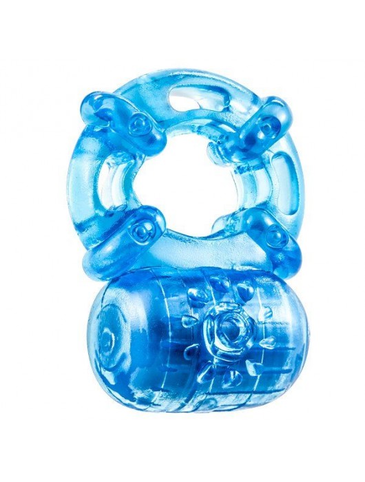 Голубое эрекционное виброкольцо Reusable 5 Function Cock Ring - Blush Novelties - в Кирове купить с доставкой