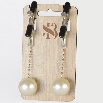Зажимы на соски с бусинами под жемчуг Pearl - Sitabella - купить с доставкой в Кирове