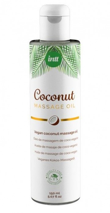 Массажное масло Vegan Coconut - 150 мл. - INTT - купить с доставкой в Кирове