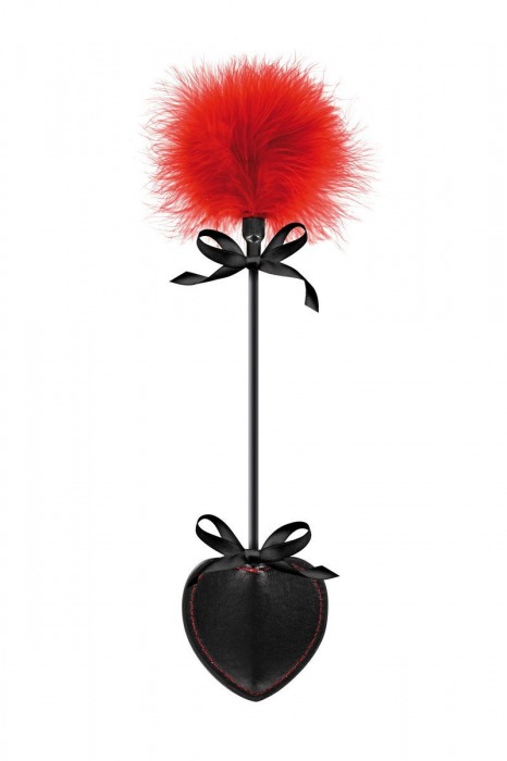 Стек с пуховкой Sweet Caress Feather Whip - 44 см. - Sweet Caress - купить с доставкой в Кирове