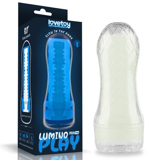 Светящийся в темноте мастурбатор Lumino Play Masturbator Ribbed - Lovetoy - в Кирове купить с доставкой