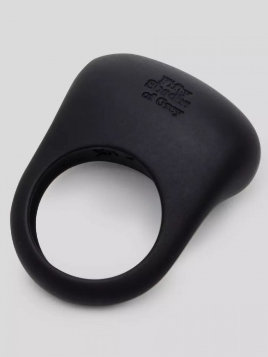 Черное эрекционное виброкольцо Sensation Rechargeable Vibrating Love Ring - Fifty Shades of Grey - в Кирове купить с доставкой