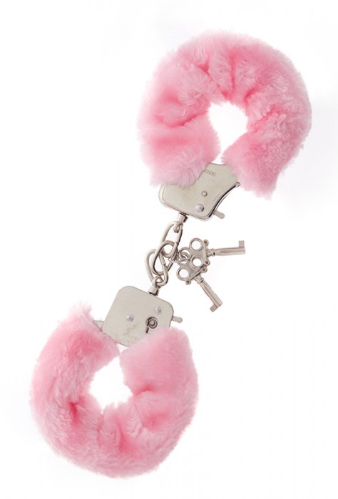Металлические наручники с розовой меховой опушкой METAL HANDCUFF WITH PLUSH PINK - Dream Toys - купить с доставкой в Кирове