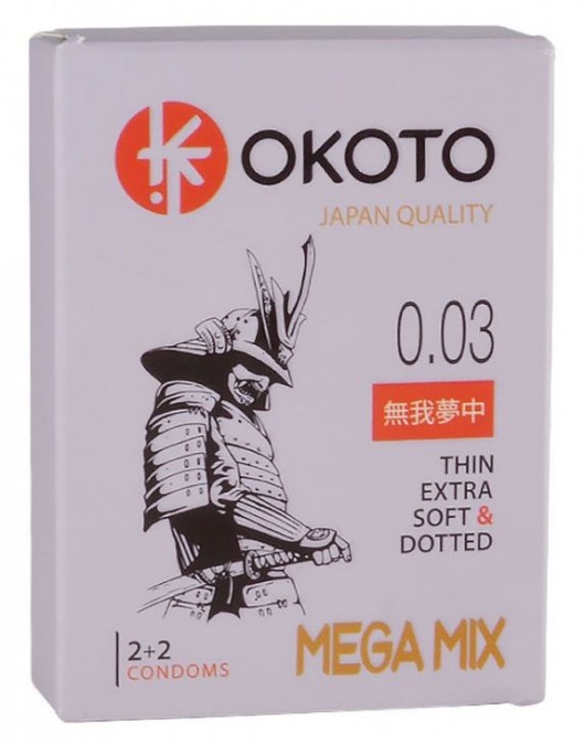 Набор из 4 презервативов OKOTO MegaMIX - Sitabella - купить с доставкой в Кирове