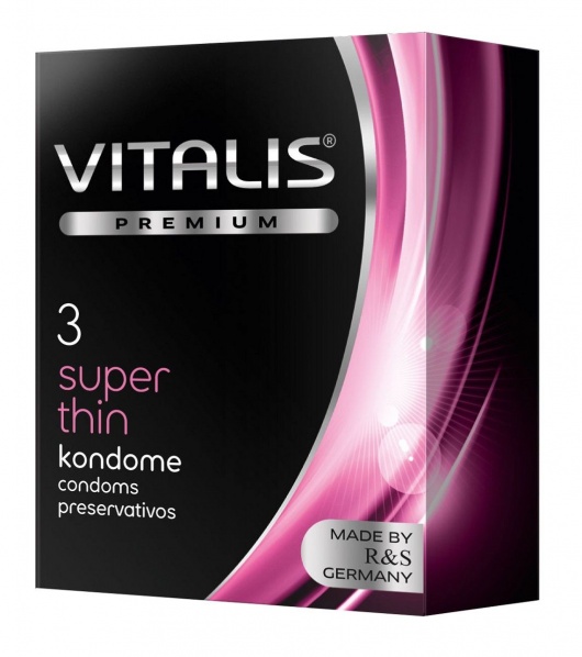 Ультратонкие презервативы VITALIS PREMIUM super thin - 3 шт. - Vitalis - купить с доставкой в Кирове