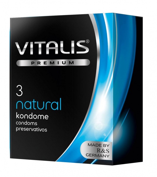 Классические презервативы VITALIS PREMIUM natural - 3 шт. - Vitalis - купить с доставкой в Кирове