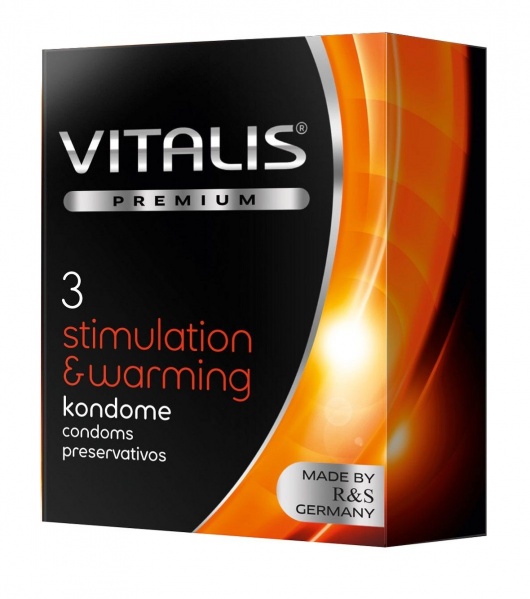 Презервативы VITALIS PREMIUM stimulation   warming с согревающим эффектом - 3 шт. - Vitalis - купить с доставкой в Кирове