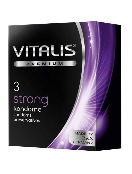 Презервативы с утолщенной стенкой VITALIS PREMIUM strong - 3 шт. - Vitalis - купить с доставкой в Кирове