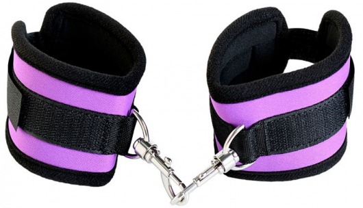 Наручники из неопрена фиолетового цвета - ToyFa - купить с доставкой в Кирове
