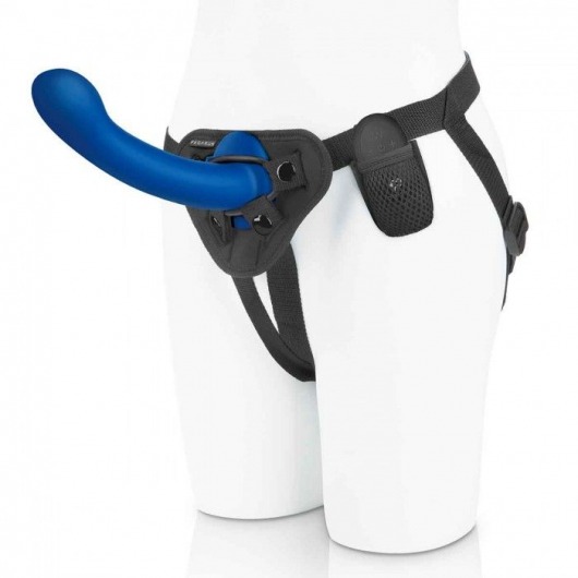 Синяя насадка Remote Control P-Spot G-Spot с черными трусиками - 20 см. - Pegasus - купить с доставкой в Кирове