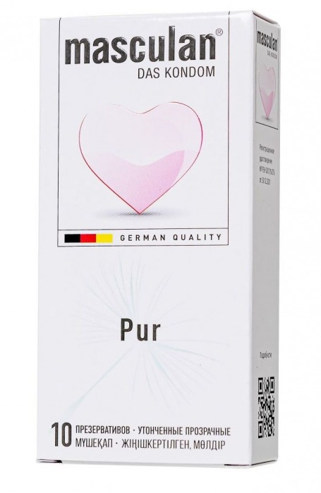 Супертонкие презервативы Masculan Pur - 10 шт. - Masculan - купить с доставкой в Кирове