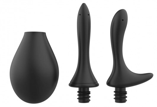 Черный анальный душ Nexus Anal Douche Set с 2 сменными насадками - Nexus Range - купить с доставкой в Кирове