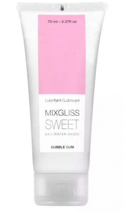 Смазка на водной основе Mixgliss Sweet с ароматом бабл-гам - 70 мл. - Mixgliss - купить с доставкой в Кирове