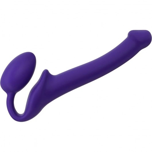 Фиолетовый безремневой страпон Silicone Bendable Strap-On - size S - Strap-on-me - купить с доставкой в Кирове