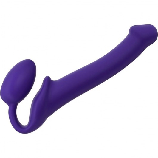 Фиолетовый безремневой страпон Silicone Bendable Strap-On - size M - Strap-on-me - купить с доставкой в Кирове