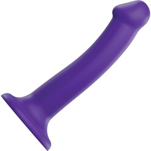 Фиолетовый фаллоимитатор-насадка Strap-On-Me Dildo Dual Density size M - 18 см. - Strap-on-me - купить с доставкой в Кирове