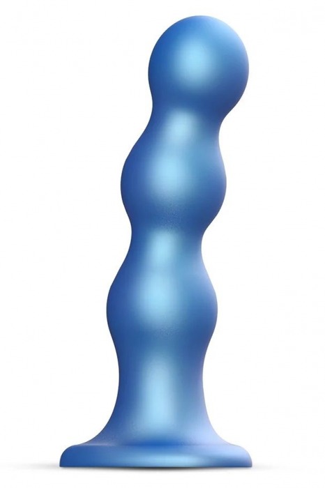 Голубая насадка Strap-On-Me Dildo Plug Balls size S - Strap-on-me - купить с доставкой в Кирове