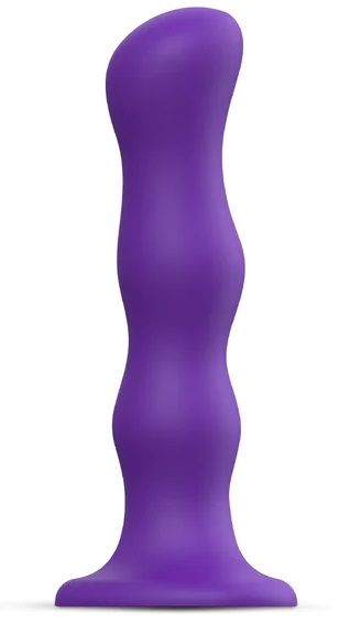 Фиолетовая насадка Strap-On-Me Dildo Geisha Balls size M - Strap-on-me - купить с доставкой в Кирове