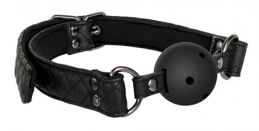 Черный кляп-шарик BALL GAG DIAMOND - Dream Toys - купить с доставкой в Кирове