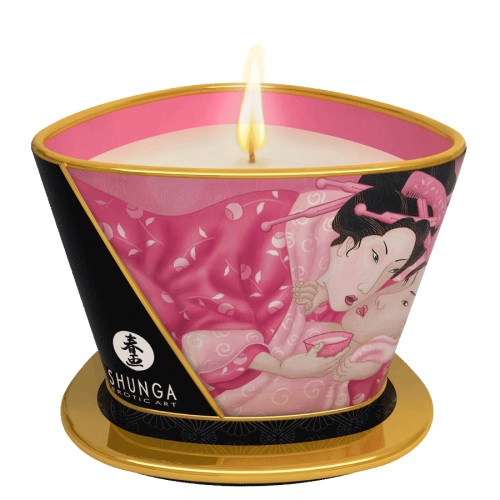Массажная свеча Rose Petals с ароматом розы - 170 мл. - Shunga - купить с доставкой в Кирове