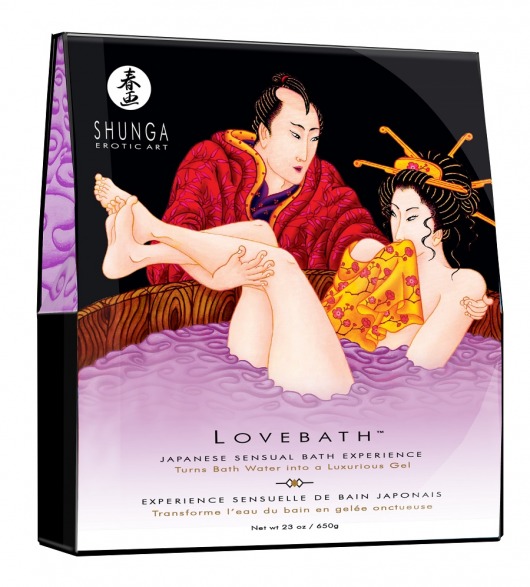 Соль для ванны Lovebath Sensual lotus, превращающая воду в гель - 650 гр. - Shunga - купить с доставкой в Кирове