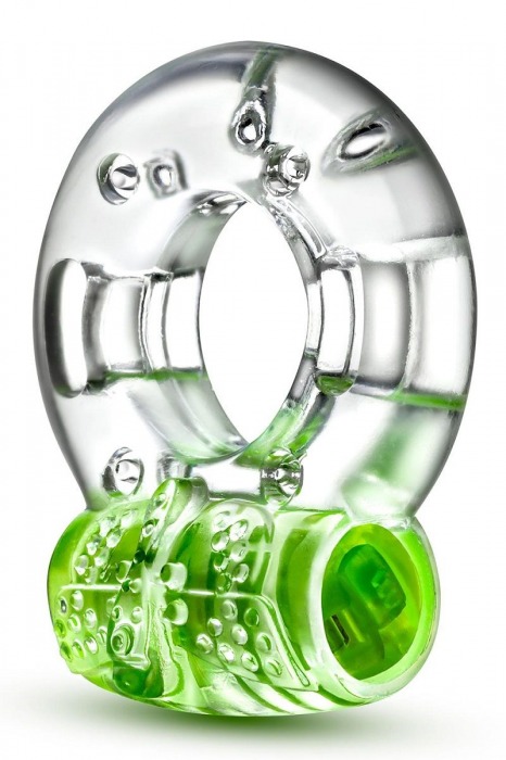 Зеленое эрекционное виброкольцо Arouser Vibrating C-Ring - Blush Novelties - в Кирове купить с доставкой