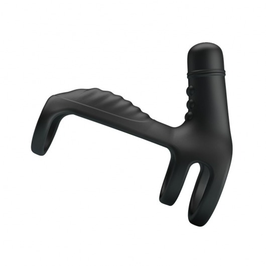 Черная вибронасадка на пенис Vibrating Penis Sling - Baile - в Кирове купить с доставкой