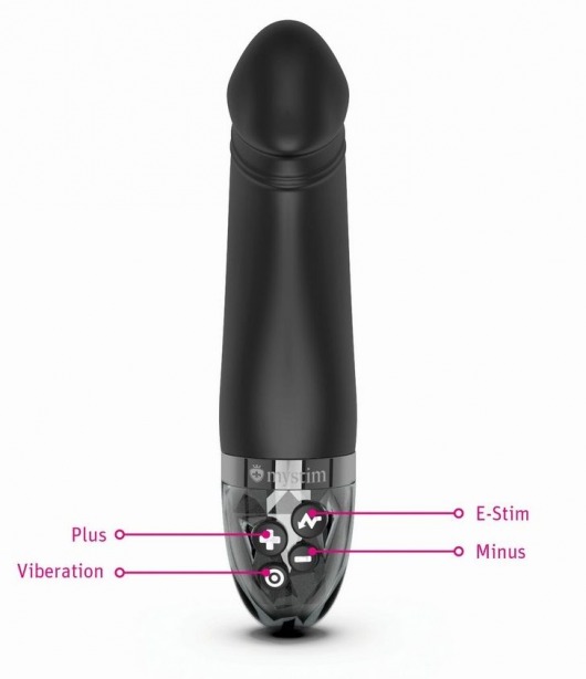 Черный вибратор с электростимуляцией Real Deal Neal - 16,5 см. - MyStim - купить с доставкой в Кирове