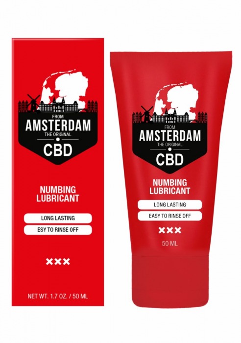 Пролонгирующий лубрикант Numbing CBD from Amsterdam - 50 мл. - Shots Media BV - купить с доставкой в Кирове